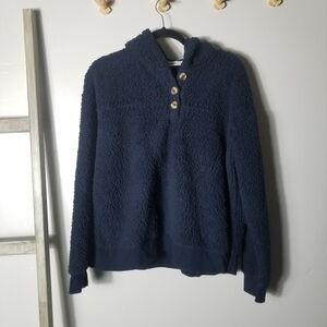 SONOMA SHERPA BLUE HOODIE SIZE LARGE